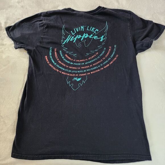 Gildan Miranda Lambert Liven Like Hippies Black Tshirt With Graphics Size Medium - Picture 5 of 5